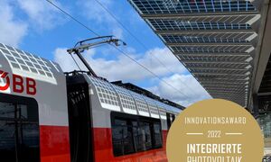 Innovationsaward Integrierte Photovoltaik 2022 Bahnsteig Matzleinsdorfer Platz - SUNOVATION eFORM